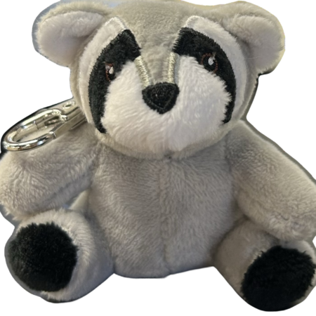 Racoon Stuffed Zipper Pull