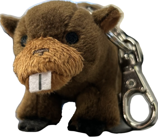 Beaver Stuffed Zipper Pull